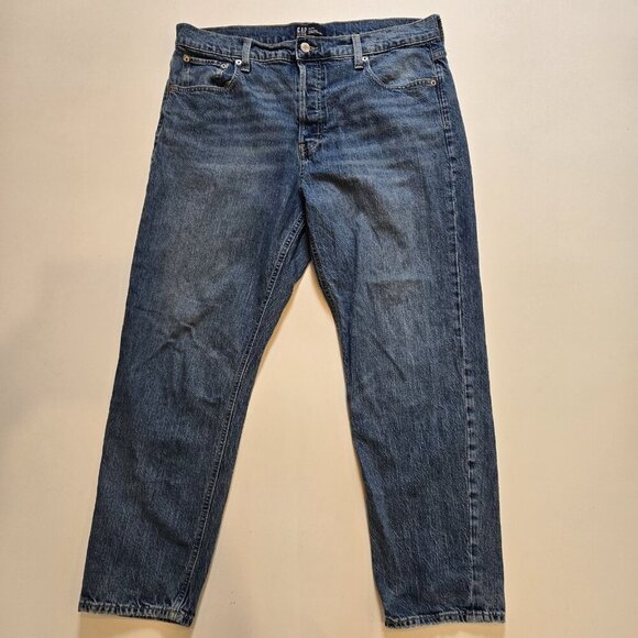 Gap Jeans Womens 34 18L Cheeky Straight High Rise Blue Button Fly Demin Plus 5 P - Picture 2 of 8